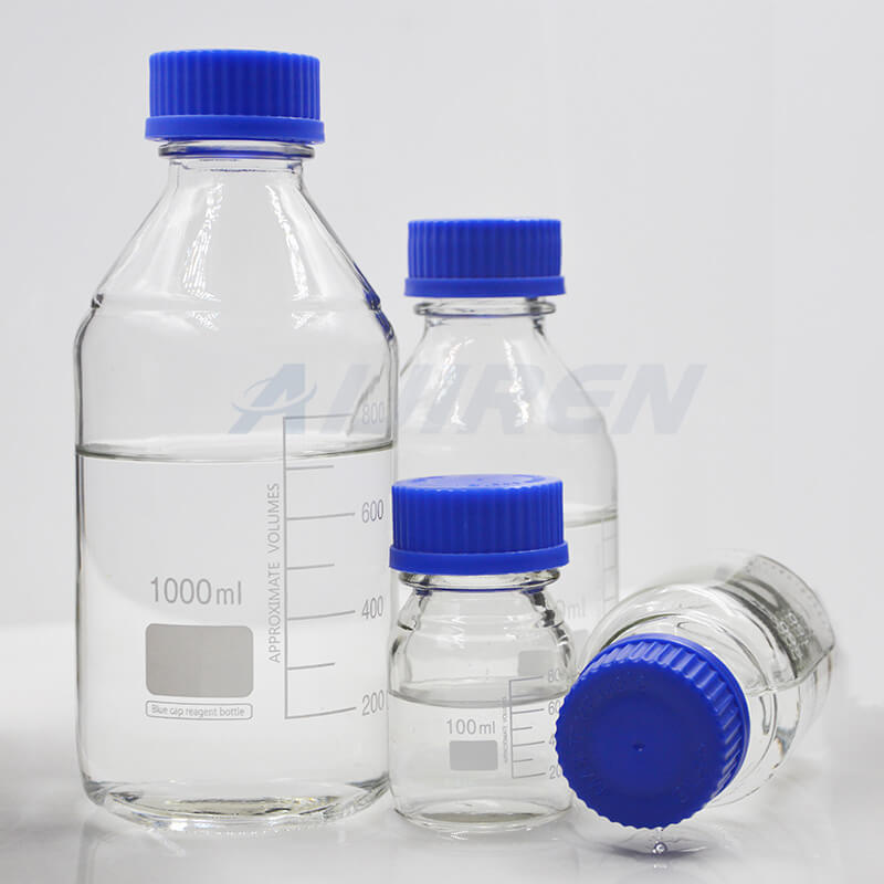 GL45 square media bottles chemistry clear